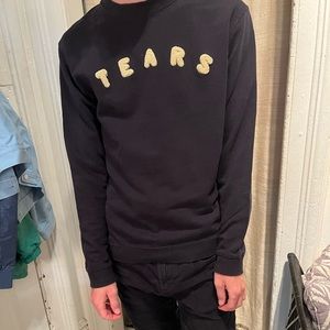 Zara puffy letter “TEARS” sweatshirt